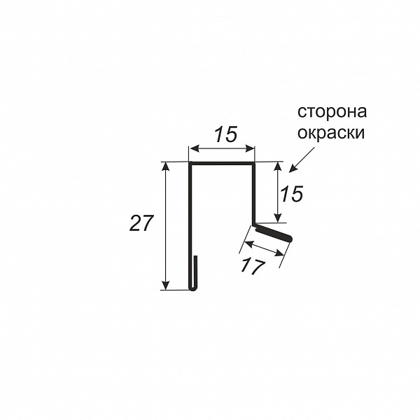 Верхняя планка для Круглого ПРО штакетника 15*2000 (ПЭ-01-8004-0.45)